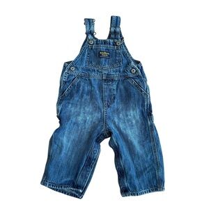 Oshkosh Blue Denim Jean Overall Baby Boy 12M
